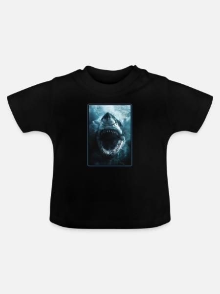 Haie Hai - Baby Bio-T-Shirt mit Rundhals - Schwarz