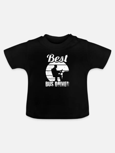 Best Bus Driver - Baby Bio-T-Shirt mit Rundhals - Schwarz