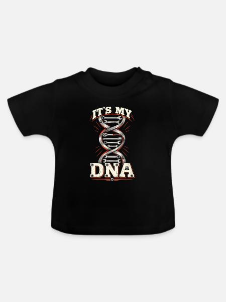 Mechaniker DNA – It's My DNA Werkzeug - Baby Bio-T-Shirt mit Rundhals - Schwarz