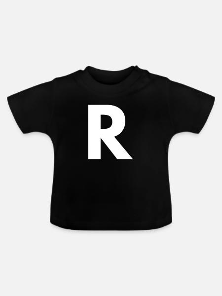 R - Baby Bio-T-Shirt mit Rundhals - Schwarz