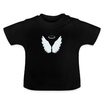 Ailes d'ange - T-shirt bio col rond Bébé - noir - Devant