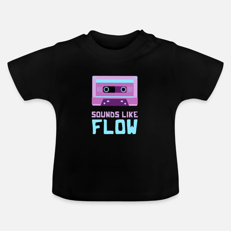 On dirait du flow - T-shirt bio col rond Bébé - noir