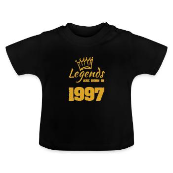 1997 - Baby Organic T-Shirt with Round Neck - black - Front