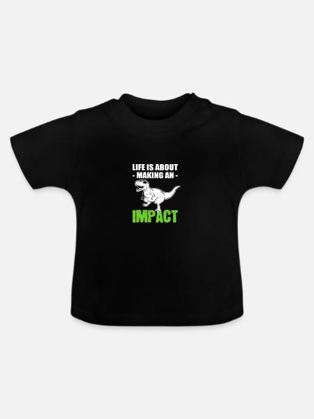 Wirkung machen Influencer Geschenk - Baby Bio-T-Shirt mit Rundhals - Schwarz