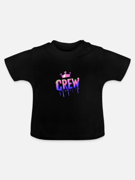 Crew Mitglied - Baby Bio-T-Shirt mit Rundhals - Schwarz