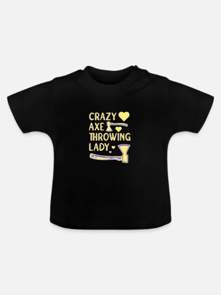 Axt werfen Axtwerfen - Baby Bio-T-Shirt mit Rundhals - Schwarz