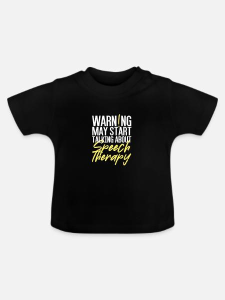 Logopäde Sprachtherapie Sprachtherapeut - Baby Bio-T-Shirt mit Rundhals - Schwarz