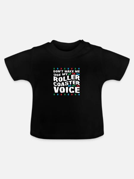 Achterbahn Freizeitpark Vergnügungspark - Baby Bio-T-Shirt mit Rundhals - Schwarz