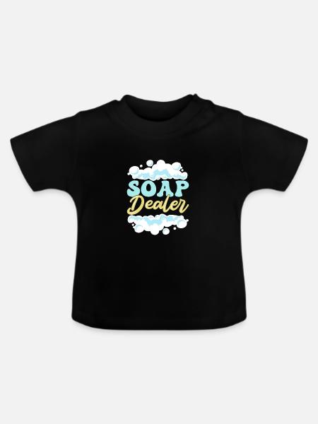 Seife Herstellen Handgemachte Seife - Baby Bio-T-Shirt mit Rundhals - Schwarz