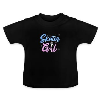 Figure skating - Baby Organic T-Shirt with Round Neck - black - Front