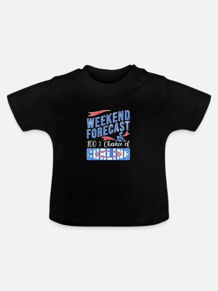 Curling - Baby Bio-T-Shirt mit Rundhals - Schwarz