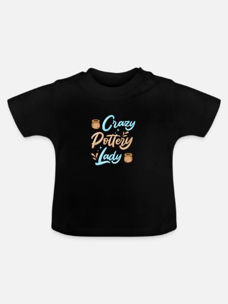 Töpfern Töpfer Keramik - Baby Bio-T-Shirt mit Rundhals - Schwarz