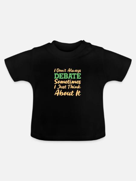 Debattieren Debatte Argumentieren - Baby Bio-T-Shirt mit Rundhals - Schwarz