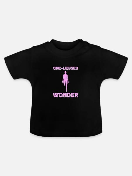 Rollstuhl Rollstuhlfahrer - Baby Bio-T-Shirt mit Rundhals - Schwarz