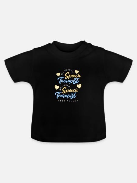 Sprachtherapie Sprachtherapeut - Baby Bio-T-Shirt mit Rundhals - Schwarz