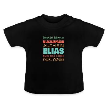 Elias - Baby Bio-T-Shirt mit Rundhals - Schwarz - Vorne