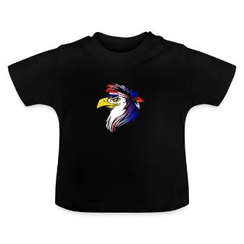 Kroatien - Baby Bio-T-Shirt mit Rundhals - Schwarz - Vorne