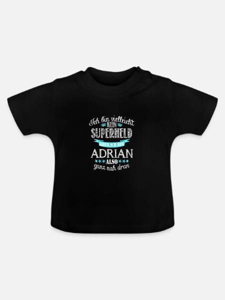adrian - Baby Bio-T-Shirt mit Rundhals - Schwarz