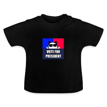 Chat disant Funny Joke Cats Fun Fun - T-shirt bio col rond Bébé - noir - Devant