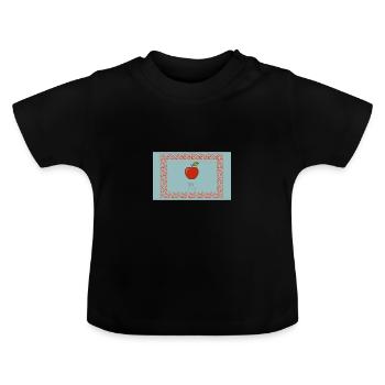 Apple of my eye - Baby Organic T-Shirt with Round Neck - black - Front