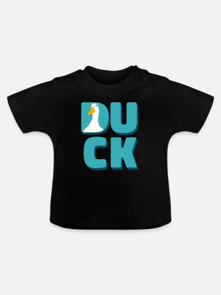 Ente - Baby Bio-T-Shirt mit Rundhals - Schwarz