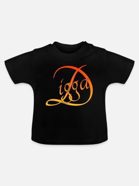 Digga - Baby Bio-T-Shirt mit Rundhals - Schwarz