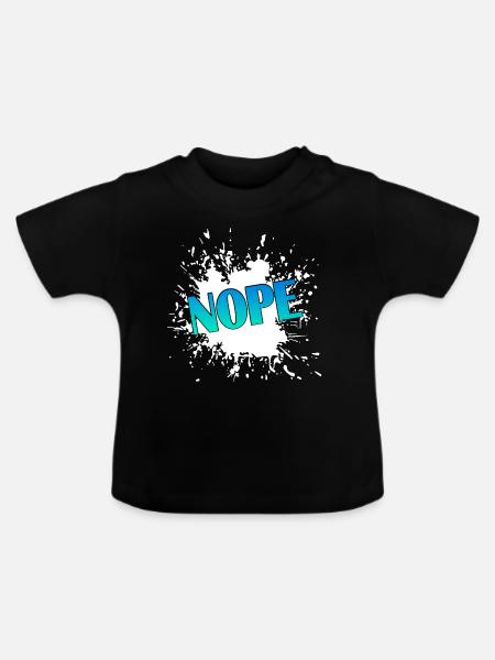 Nope - Baby Bio-T-Shirt mit Rundhals - Schwarz