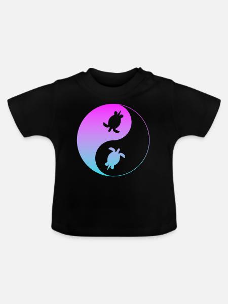 Schildkröte - Baby Bio-T-Shirt mit Rundhals - Schwarz