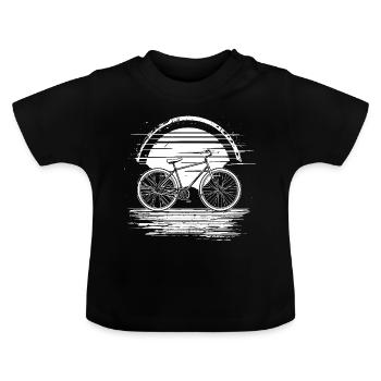 Cyclist - Baby Organic T-Shirt with Round Neck - black - Front