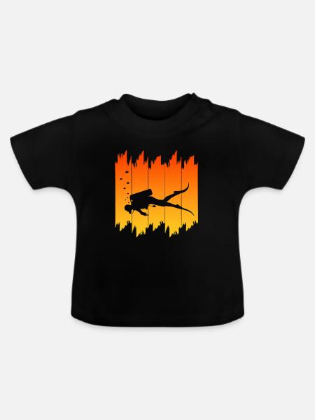 Scuba Diving - Baby Bio-T-Shirt mit Rundhals - Schwarz