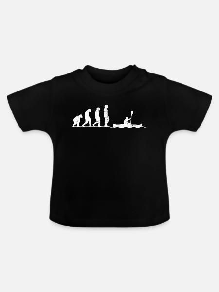 Kayak Rowing Evolution Vintage - T-shirt bio col rond Bébé - noir