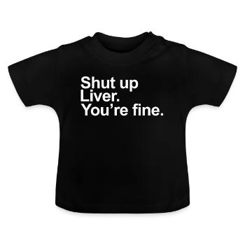 LIVER SHIRT - Baby Bio-T-Shirt mit Rundhals - Schwarz - Vorne