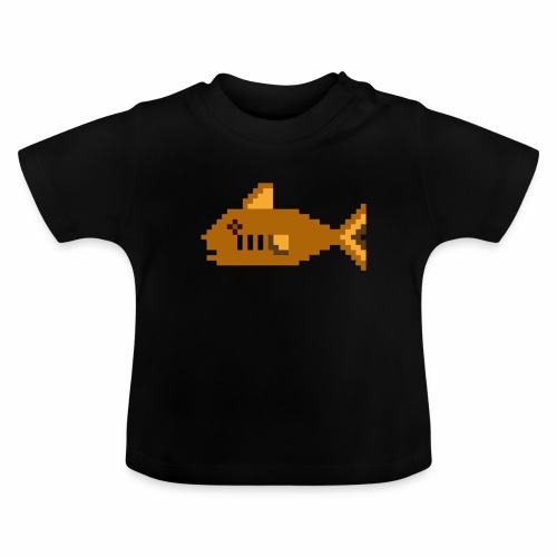 Pixel fish - Baby Organic T-Shirt with Round Neck