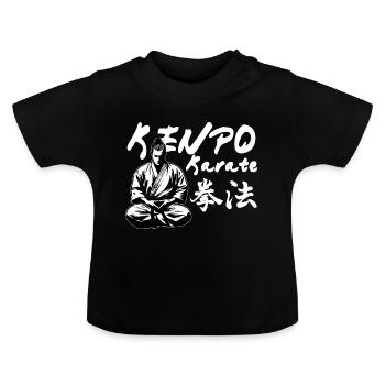 Kenpo Karate Kanji Kimono Dojo Kampfkunst - Baby Bio-T-Shirt mit Rundhals - Schwarz - Vorne