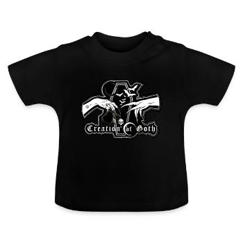 Création gothique - T-shirt bio col rond Bébé - noir - Devant