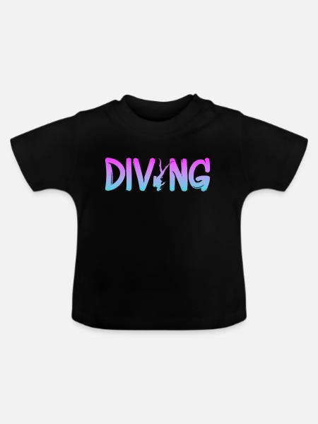 Tauchen Diving - Baby Bio-T-Shirt mit Rundhals - Schwarz