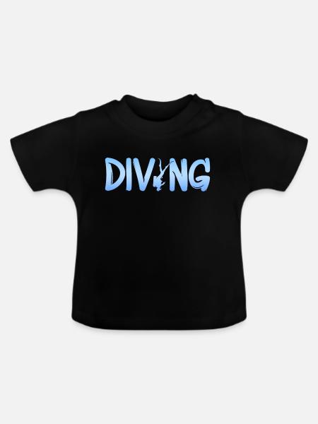 diving - Baby Bio-T-Shirt mit Rundhals - Schwarz