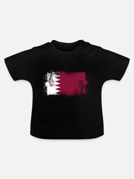 Katar - Baby Bio-T-Shirt mit Rundhals - Schwarz