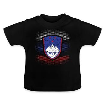 Slovénie - T-shirt bio col rond Bébé - noir - Devant