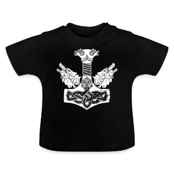 THOR MARTEAU - T-shirt bio col rond Bébé - noir - Devant