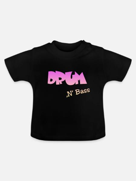 Drum n Bass, Techno, Minimal - Baby Bio-T-Shirt mit Rundhals - Schwarz
