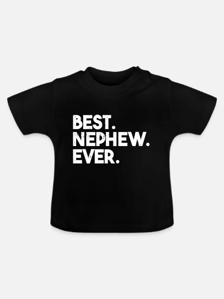 Best Nephew Ever - Baby Bio-T-Shirt mit Rundhals - Schwarz