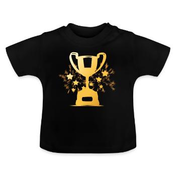 Success Cup Celebrate - Baby Organic T-Shirt with Round Neck - black - Front