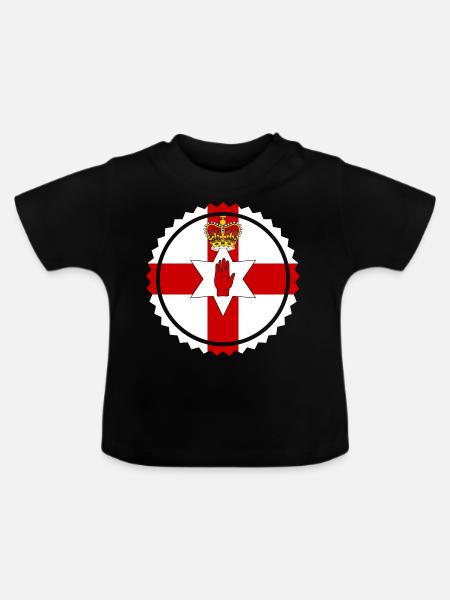 Nordirland - Baby Bio-T-Shirt mit Rundhals - Schwarz