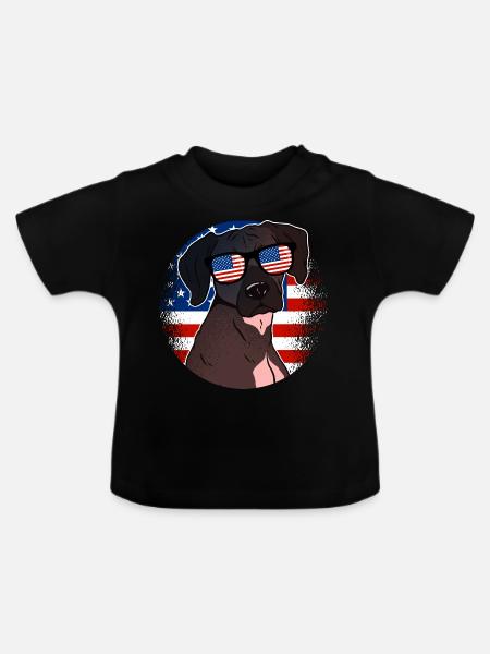 USA - Baby Bio-T-Shirt mit Rundhals - Schwarz