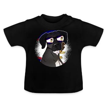Amerikanisch-Samoa - Baby Bio-T-Shirt mit Rundhals - Schwarz - Vorne