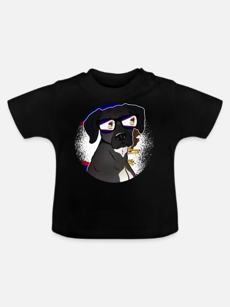 Amerikanisch-Samoa - Baby Bio-T-Shirt mit Rundhals - Schwarz
