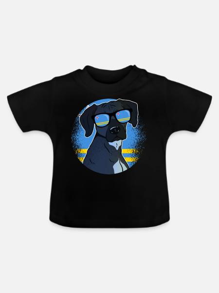 Aruba - Baby Bio-T-Shirt mit Rundhals - Schwarz