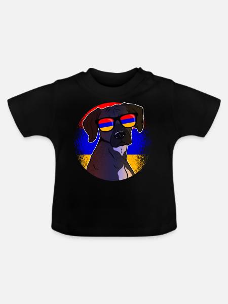 Armenien - Baby Bio-T-Shirt mit Rundhals - Schwarz
