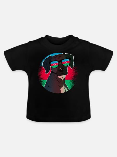 Aserbaidschan - Baby Bio-T-Shirt mit Rundhals - Schwarz